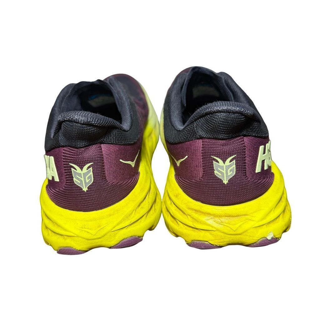 Hoka women’s speedgoat 5 Black and Neon Yellow Athletic Shoes size 9.5 B - Picture 3 of 6